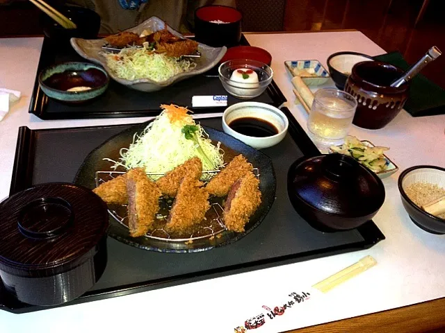 Snapdishの料理写真:ビフカツ&MIXカツ定食‼NOW‼|dabasyuさん