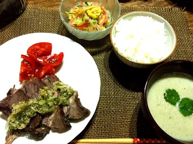 肉よりごぼうのポタージュがメイン定食|amyさん