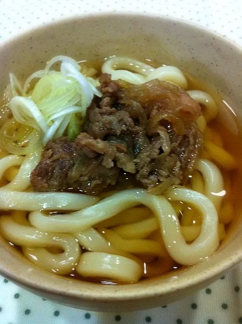 牛うどん〜牛丼の具をのせて|まーままさん