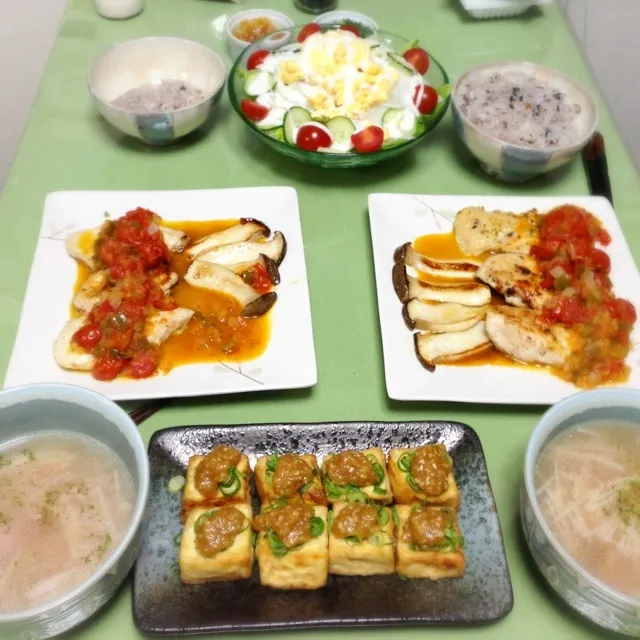 Snapdishの料理写真:晩ご飯だー。|うさ爺さん