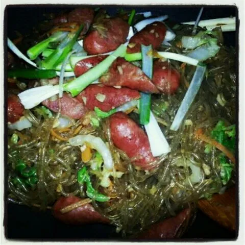 Modified Japchae with Chinese Sausages|lilian angさん