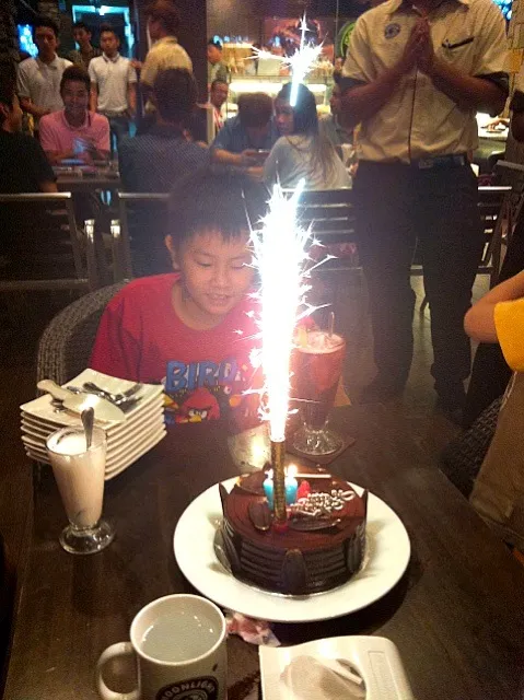 My son b'day cake with fireworks|laumeikuanさん