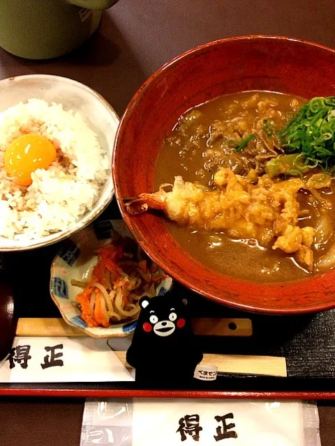 玉定食！エビ天カレーうどんで。＠得正三休橋店 2013#139|大阪カレー部長さん