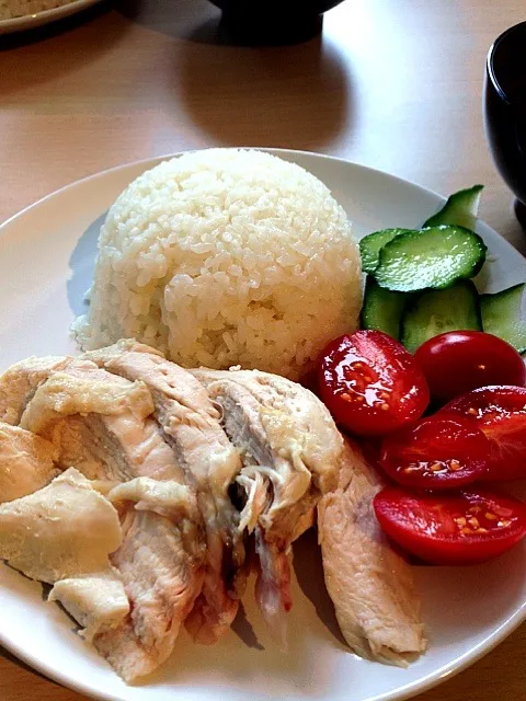 炊飯器で作るシンガポールチキンライス Hainanese chicken rice cooked in a rice cooker|SnapdishJPさん