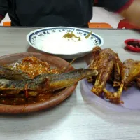 Snapdishの料理写真:pecel lele n bebek goreng..|adde trifannyさん