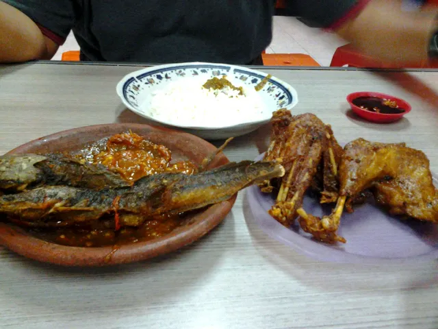 Snapdishの料理写真:pecel lele n bebek goreng..|adde trifannyさん