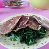 savory zucchini pancake with kale|alicia sinclairさん