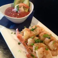 Snapdishの料理写真:Spicy Tecate Shrimp w/ Tequila Cocktail Sauce|David Hollisterさん