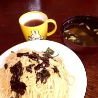 Snapdishの料理写真:山盛り明太子スパゲティ|高木幸子さん