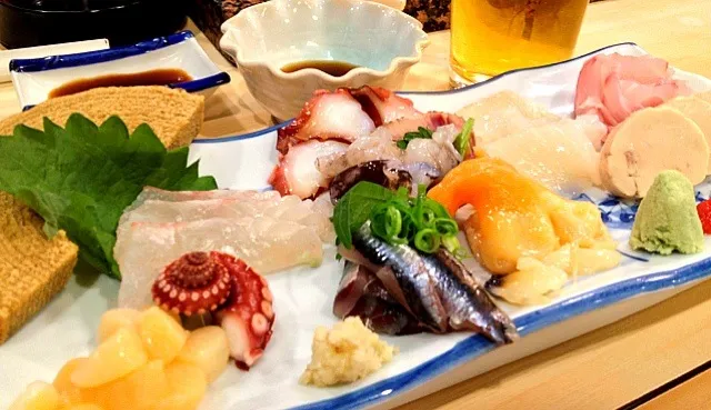 A plate of assorted sashimi|do dyuさん