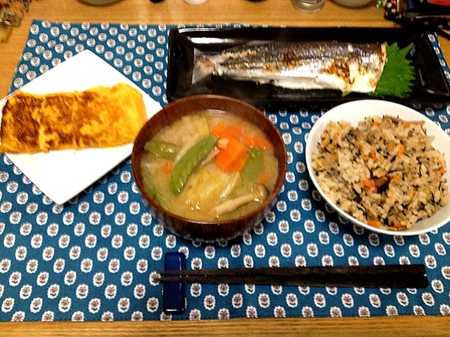 朝ごはん トビウオの塩焼き 卵焼き みそ汁 ひじきご飯 ハル Snapdish スナップディッシュ Id Azip5a
