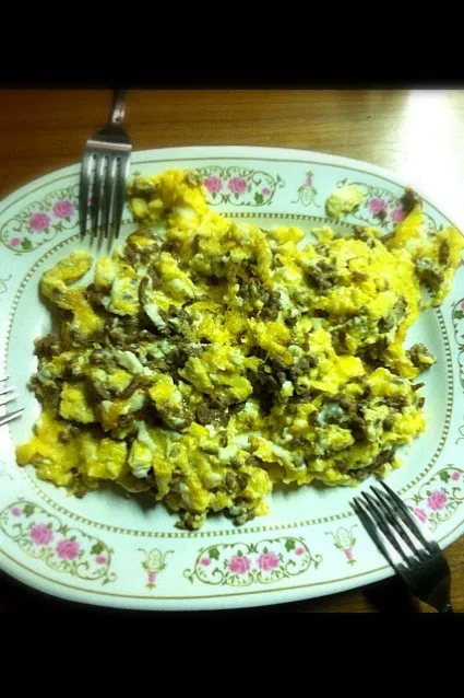 Omelette with minced meat|Lädÿ~Kikiëさん