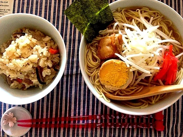 スープから手作り醤油ラーメン＆炊き込みご飯((o(*ﾟ▽ﾟ*)o)))|Noringさん