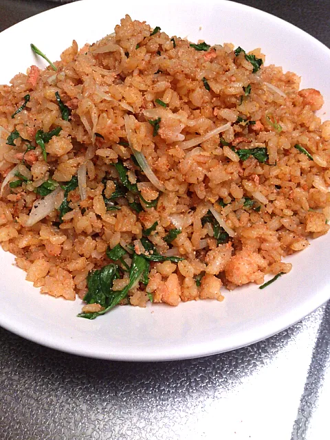 明太子と水菜のチャーハン♪|な な えさん