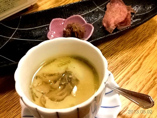 Snapdishの料理写真:夕照ランチ〜近江地鶏の茶碗蒸し〜|しょこさん