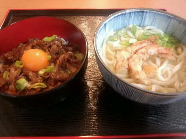 手作り肉丼と天ぷらうどん定食|Ryouri　Sukiさん