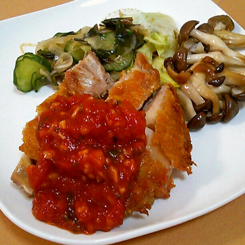 チキンソテートマトバジルソース みかん Snapdish スナップディッシュ Id Uy5qfa