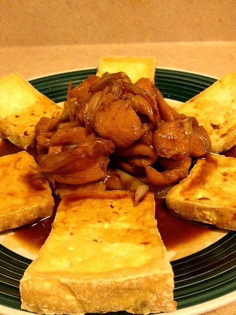 Teriyaki chicken with fried tofu|Rinさん