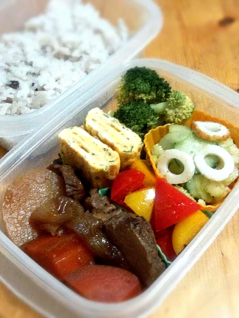 Snapdishの料理写真:旦那さんのお弁当。|こぎもなさん