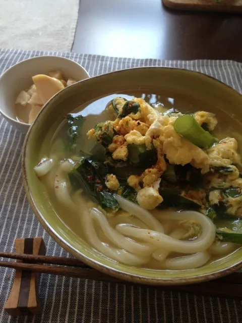 Udon noodle soup and bamboo shoot in dashi stock|Masayo Nさん