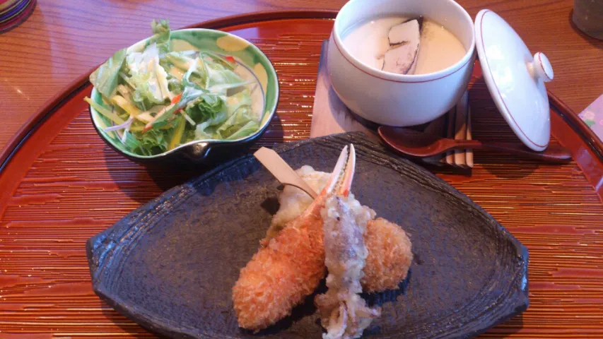 串揚げ 茶碗蒸し|あさこもかさん