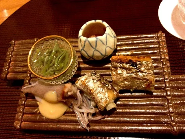 焼物 太刀魚八幡巻 じゅんさい 鯛わた|きむらゆりかさん