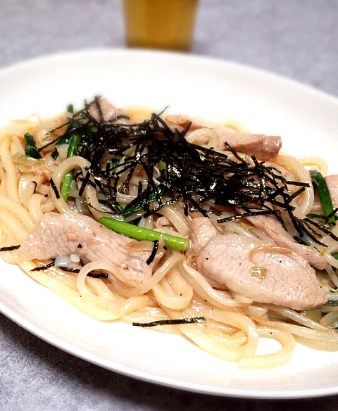 豚トロ塩だれ焼うどん|平原知宏さん