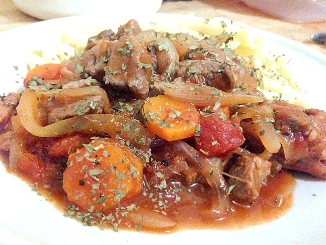 Snapdishの料理写真:Stewed lamb with tomato with vegetables|Ayakaさん