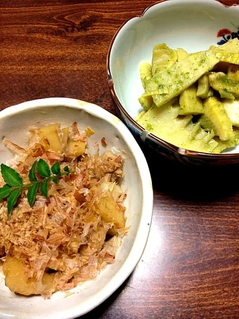 新タケノコの木の芽和えと新タケノコと豚バラ肉の煮物|euryjpさん