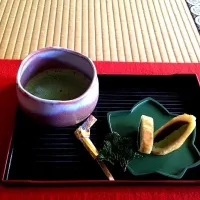 Snapdishの料理写真:生どら焼き＆抹茶|てるをさん