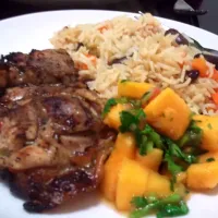 Snapdishの料理写真:Jerk Chicken with Papaya Salsa|Paul McMahonさん