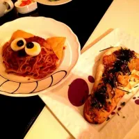 Snapdishの料理写真:チェシャ猫のパスタ、シッポピザ|Hajimeさん