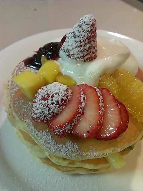 Snapdishの料理写真:フルーツパンケーキ|Lotusberryさん