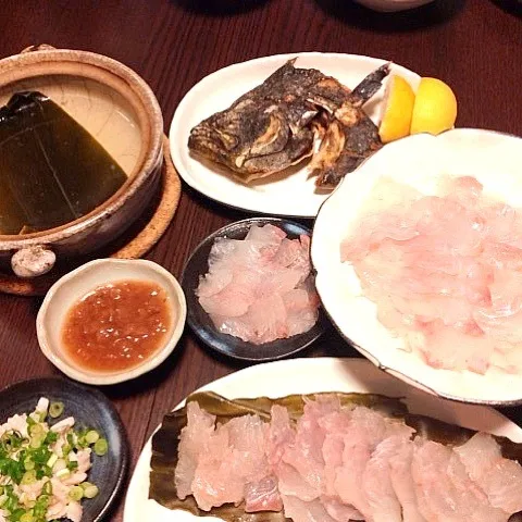 Snapdishの料理写真:ヒラメ一匹食い🐟|らむじーさん