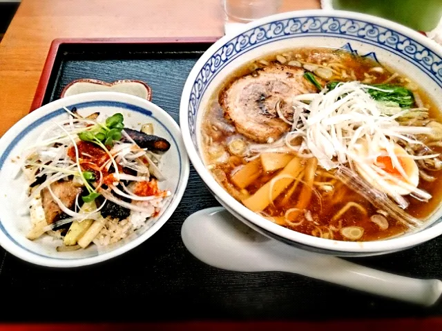 ラーメン＆ミニ焼豚丼|ブラスワさん