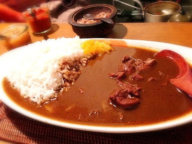 Snapdishの料理写真:シャバシャバ系のチキンカレー|ユキさん