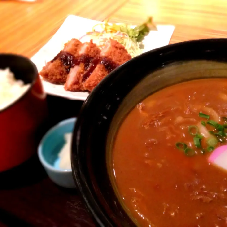 Snapdishの料理写真:元祖ばりうまカレー玄うどん定食！|shuさん