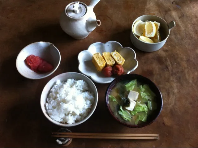 典型的朝飯。|つるたさん