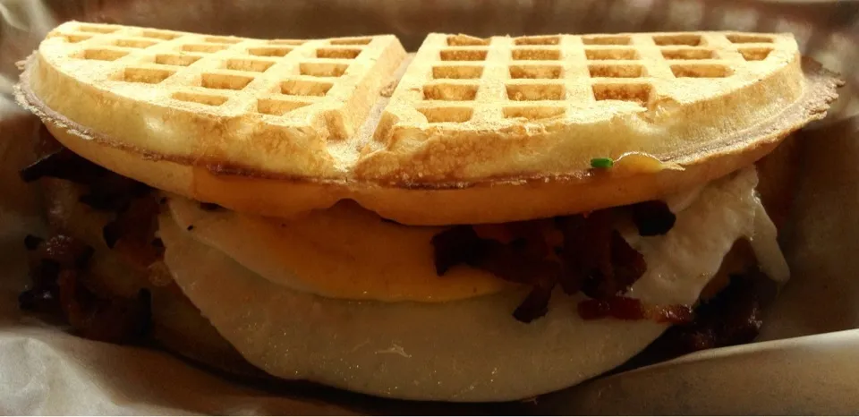 Egg, Cheese, Bacon Waffle from Bruxie|sooprcoolchicaさん