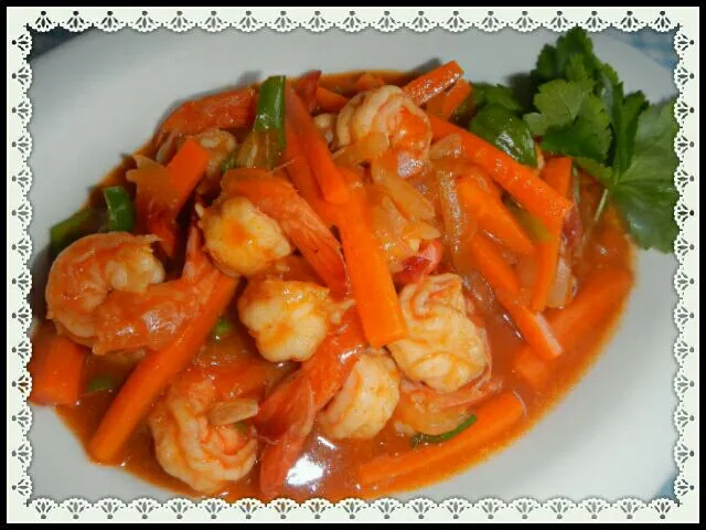 Udang saos padang ~ shrimp sauce padang|Asti 🌸🌸さん