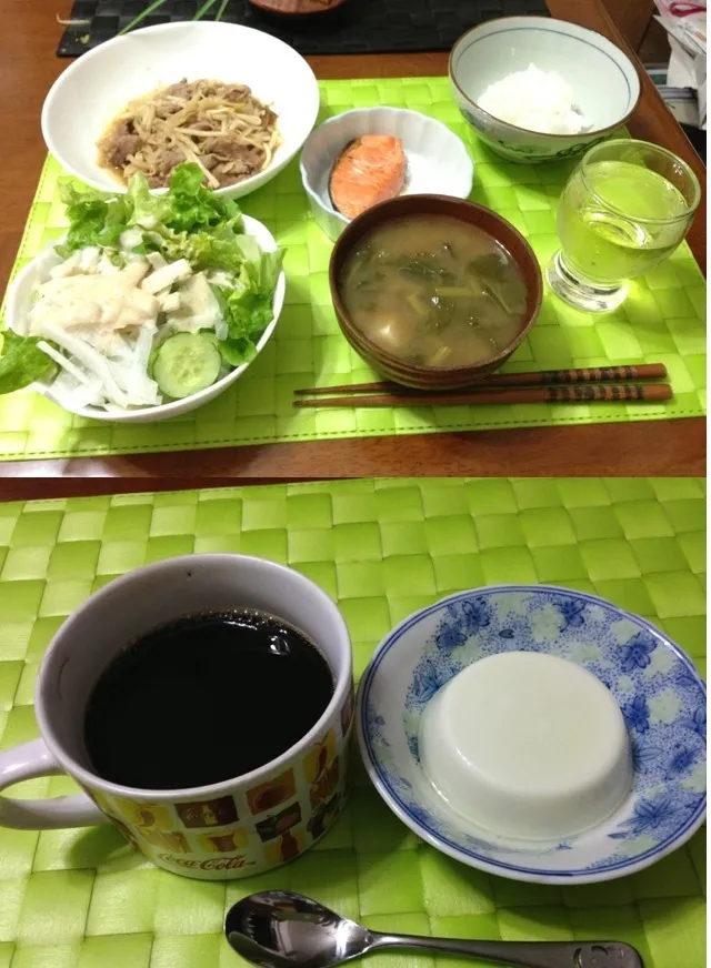 Snapdishの料理写真:深夜の家ご飯🍚＆デザート🍰|マニラ男さん