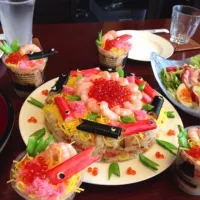 Snapdishの料理写真:初節句の寿司ケーキ🎏