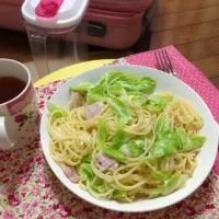 キャベツとベーコンのパスタ|もえかさん