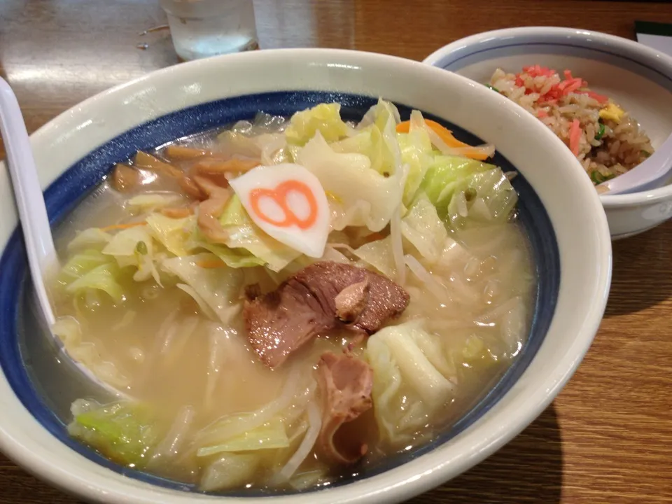 Bセット（野菜塩ラーメン＋ミニ炒飯|がっし〜さん