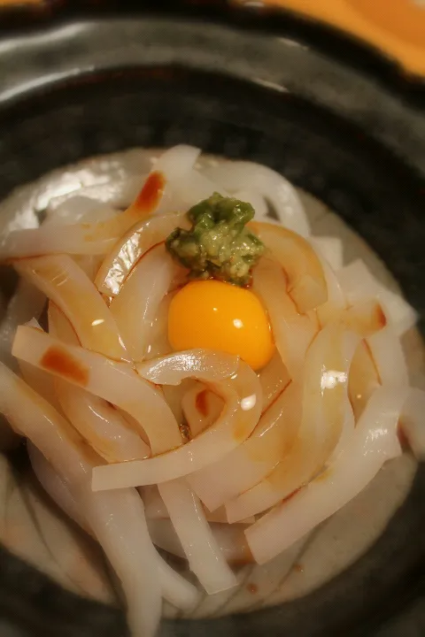 Snapdishの料理写真:あかいかのいかそうめん|ちびめがさん