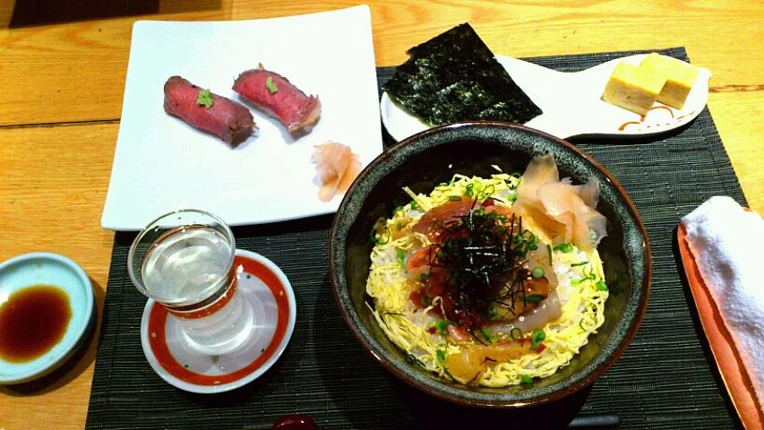 仙台づけ丼ロレセットと地酒「霞浦 禅」|AKさん