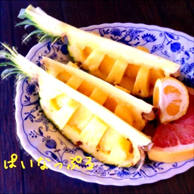 🎏BBQ の後〆のデザート🍍🍊|konriさん