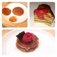 Tortitas con helado de frambuesa|paulaさん