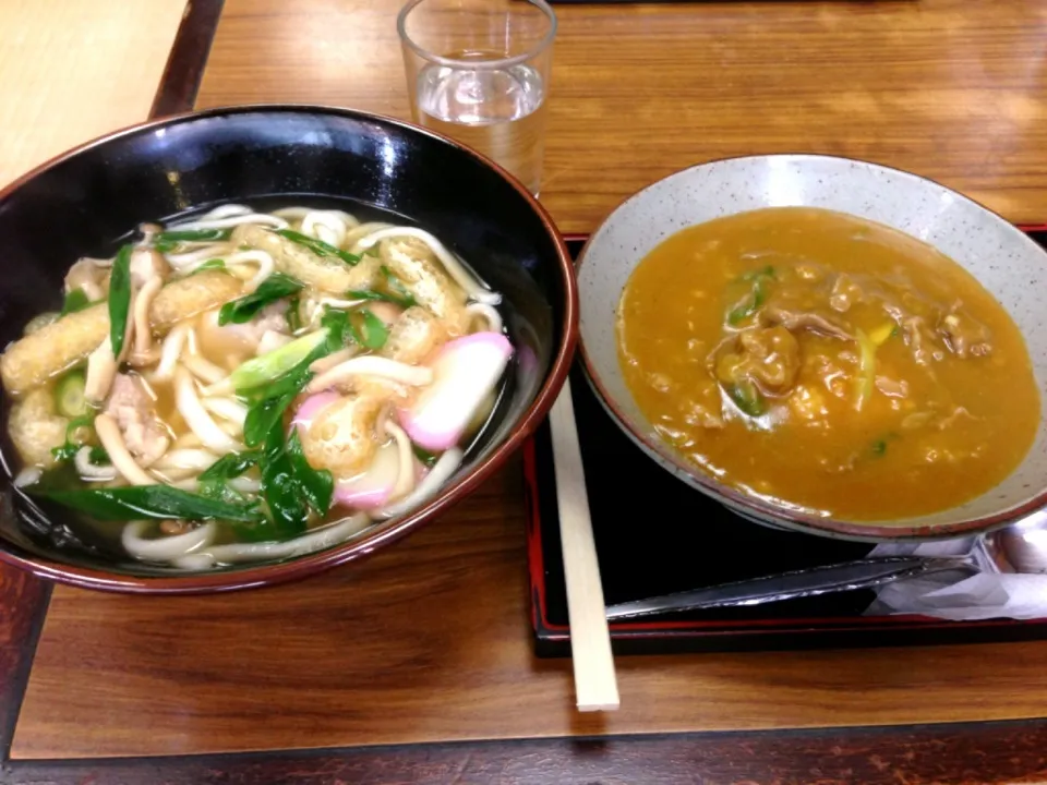 キノコうどん、ミニカレー丼|すかラインさん