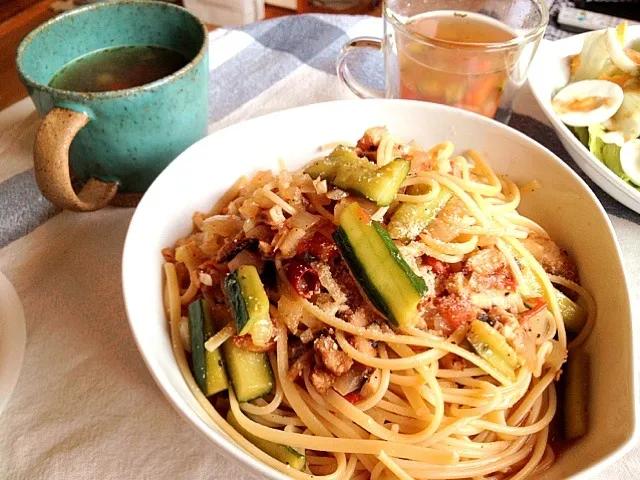 Eel and cucumber pasta 穴子ときゅうりのパスタ|あやさん